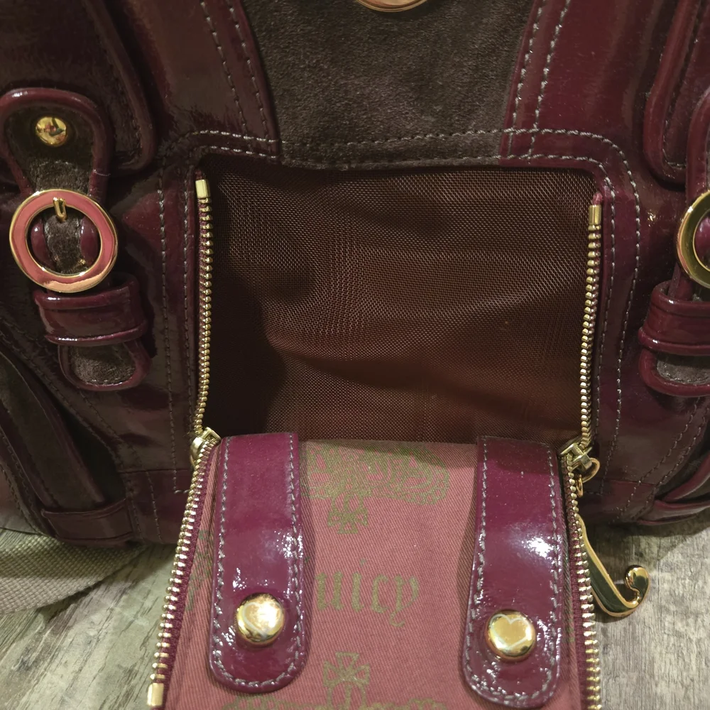 Vintage Y2K Juicy Leather Doggy Couture Drink Me Wine Pet Carrier